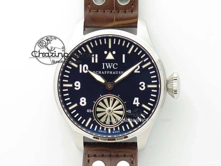 MIROTIME 0811 Reliable Big Pilot “Markus Buhler” IW5003 Turbine V6F Best Edition Blue Dial On Leather Strap A 7324